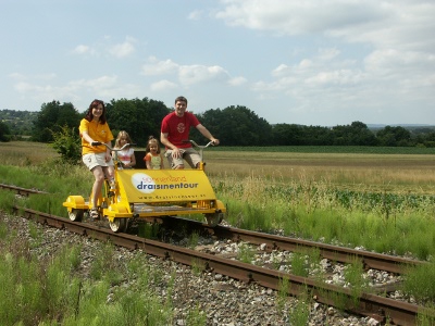 Four-wheeled draisine for tourism